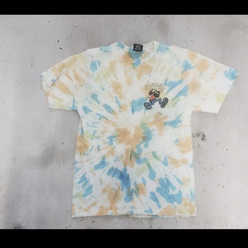 Stussy Mr. Natty Tee in White & Blue. - Picture 8 of 12